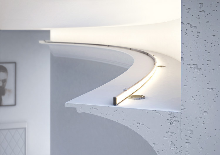 Flat Bendable LED Alu-1907 Profile for LED Strip Corner Decoration LED Profile Bendable Lighting