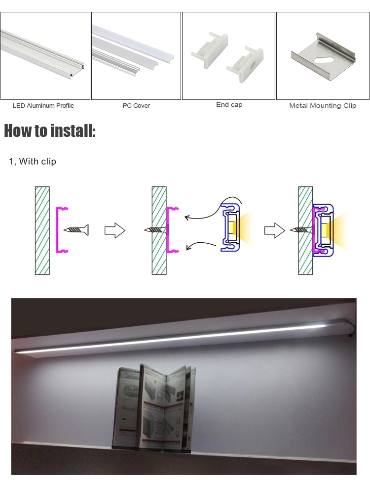 China Factory Wholesale Cabinet Light Aluminum Channel Strip LED Alu Profile