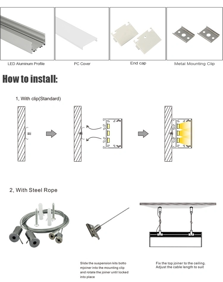 Hot Sale LED Aluminum Profile Anodized Surface LED Aluminum Extrusion Alu-Tw5032