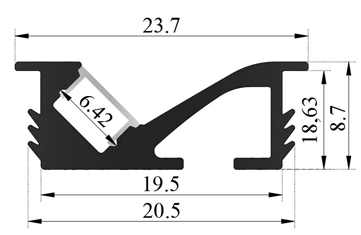 LED Strip Aluminum Profile Housing for LED Lights for New LED Light Lighting