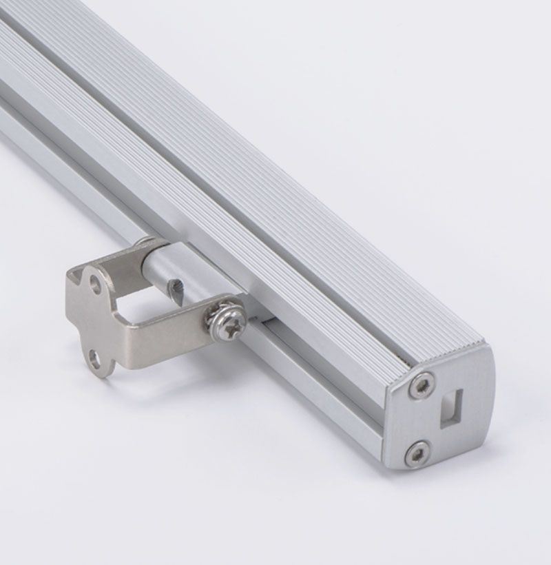 Alu1920 15mm Wide Surface/Recessed LED Profile with Aluminium End Caps and Mounting Brackets