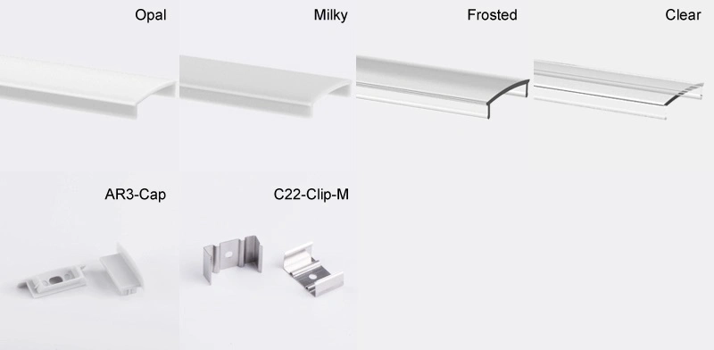 Shenzhen Manufacturer High Quality LED Aluminum Extrusion Profile for Strip Lights