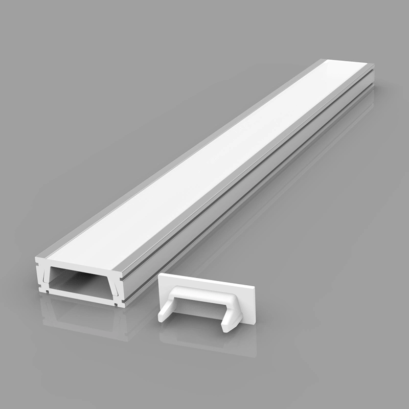 Silver LED Aluminum Nodized Precision Extrusion Profile for LED Profile Channel Strips Lighting