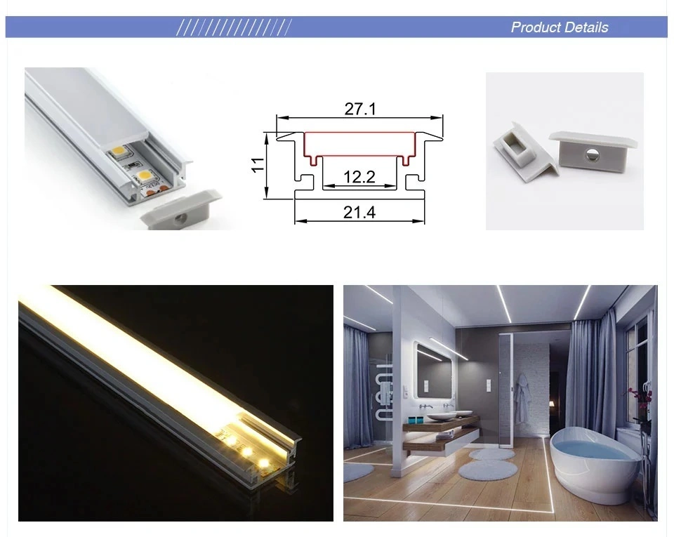 IP65 Walkover Water-Resistant Underground LED Aluminum Profile Floor Lights