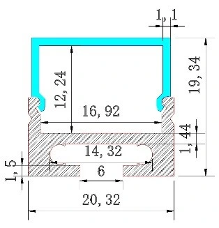 Aluminum Gypsum Top LED Profile Ceiling Lights Can Be Used 1× 3 M Hanging Accessories