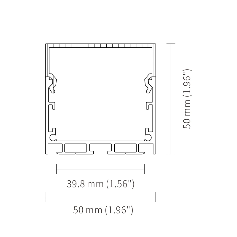 Tw-50*50mm Surface LED Profile