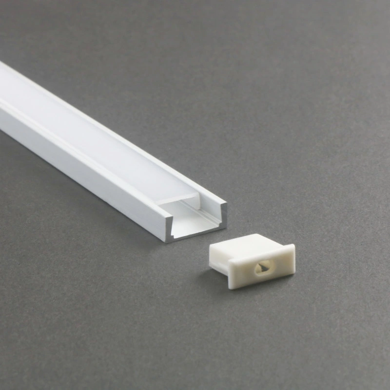 Super-Slim Recess Aluminum Profile with Opal Matte Diffuser for LED Strip Light Flush Mount Lighting