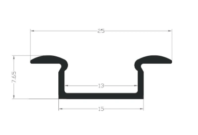 15*08mm LED Alu Profile (Recessed slim)