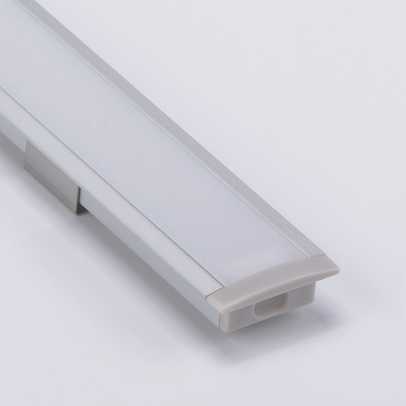 Hot and Small Designed Flat Aluminum LED Profile with Visible Trim for Flush Mounting