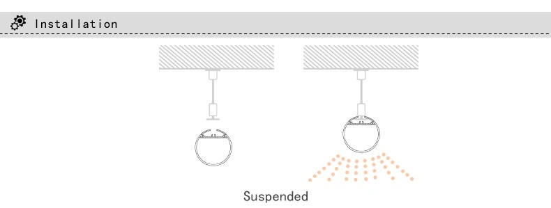 Hanging Vertical Round Light Bar, Can Be Separated Sales LED Profiles