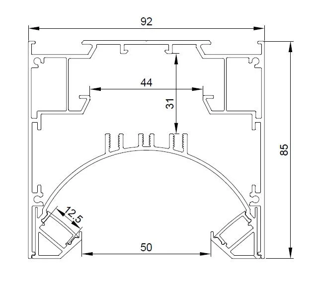 Tw9285 3.5 Inches Indirect Lights LED Driver Inside Pendant Linear Light LED Alu Profile