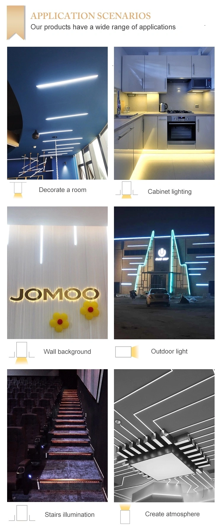 Alu-Tw5570 Cheap Multifunction LED Strip Light Steel Bar Interconnection Pendant Use LED Aluminum Profile