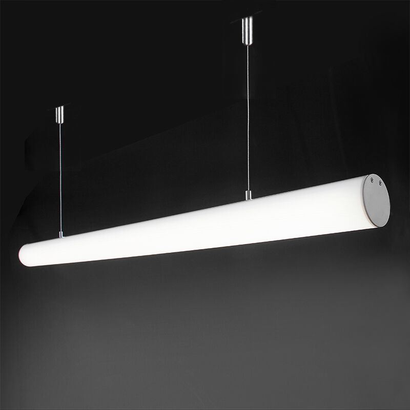 1m (3.28FT) D60mm LED Aluminum Profile with Round PC Cover and Pendant Hardware for Hanging or Surface Mounting LED Linear Lighting