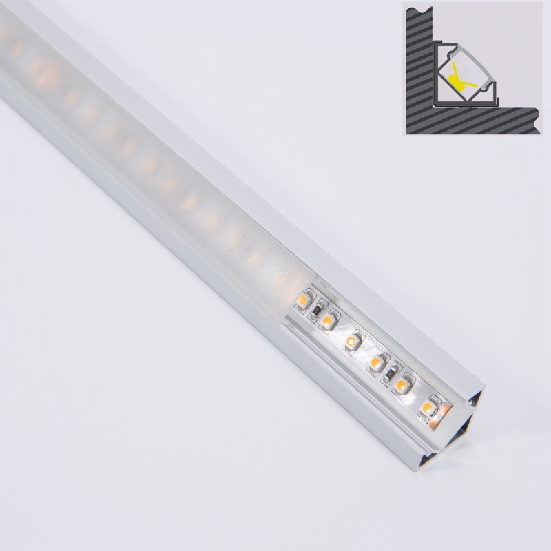 45 Degree Corner Extrusion Heatsink Aluminium Extrusion Profile for LED Acrylic Sign Strip China Manufacturer