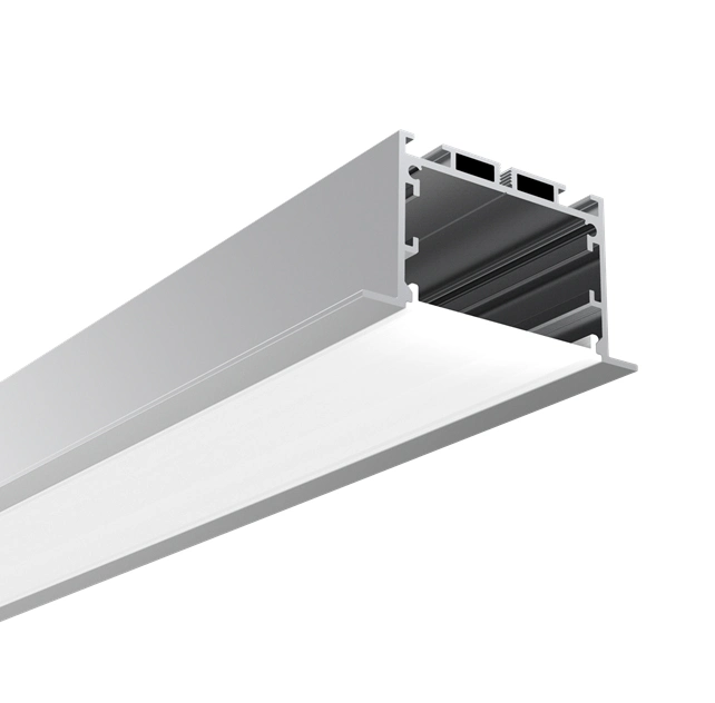 Recessed 39mm Width Anodized Aluminum Office Lighting LED Housing Profile with Wings