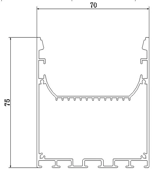 Tw7075 Suspended Surface Mount LED Aluminum Extrusion Profile for LED Linear Light