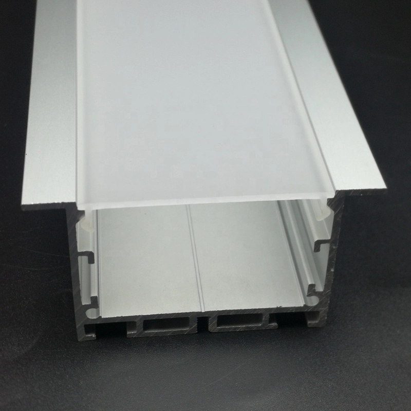 PMMA Transparent Diffuser Embedded Linear Aluminum Profile LED Illumination with End Caps, Clips