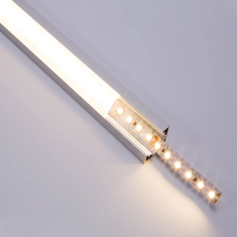 LED Aluminium Profiles with Right Angle Backing for Fitting Into Corners Such as Ceilings or Skirting