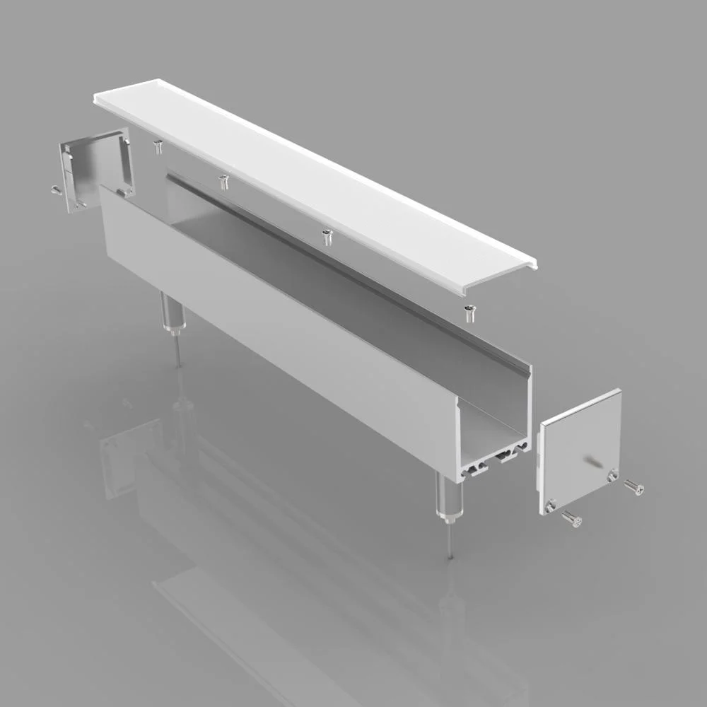 LED Aluminium Profile for Linear Strip Lights Fixtures Ceiling Pendant