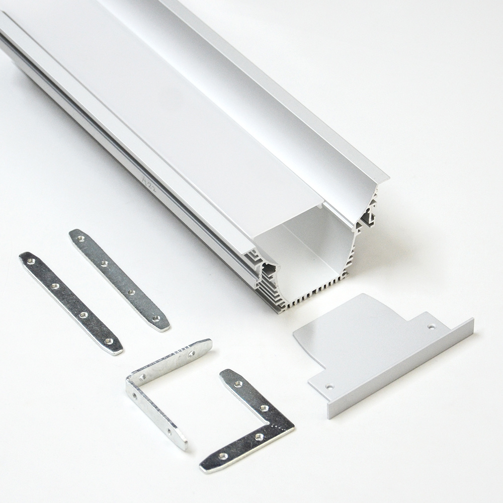 Alu9055 Large Size 32mm Wide Heatsink Aluminium Profile with Clear Frosted Milky Diffuser for LED Strip