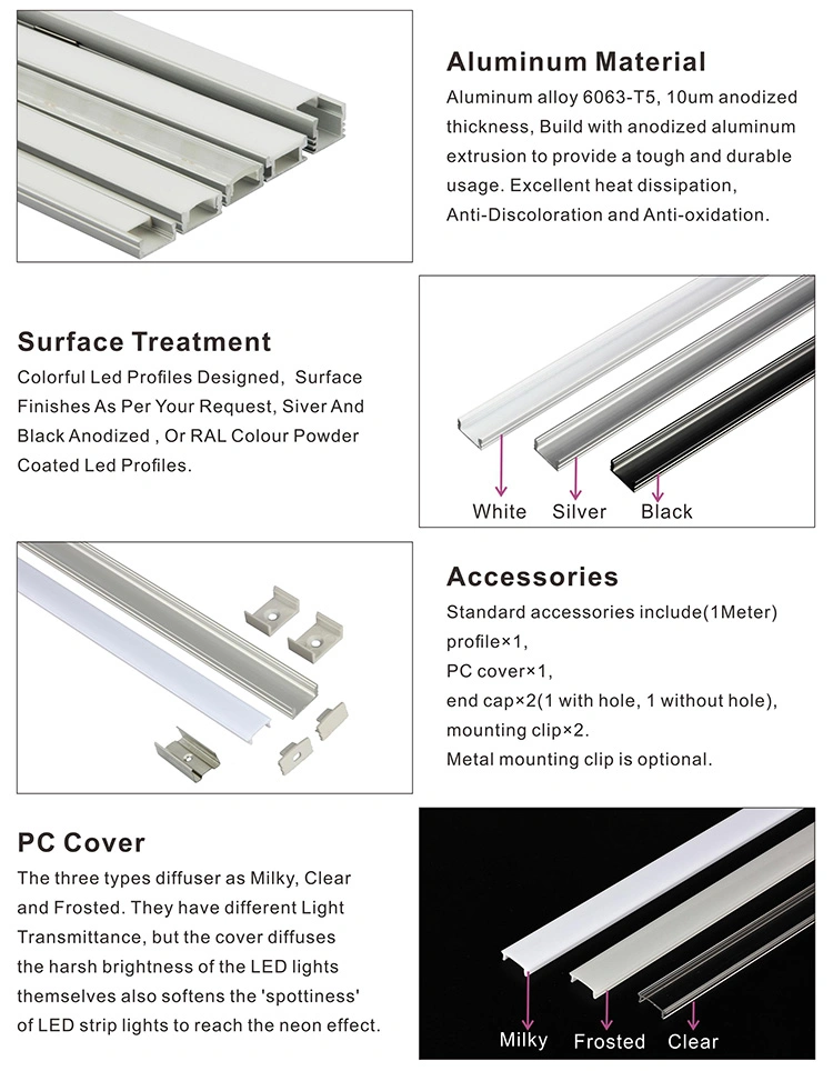 Wholesale Linear Wooden Wardrobe LED Bar Aluminum Profiles LED Light Aluminum Channel for LED Tape Strip Light