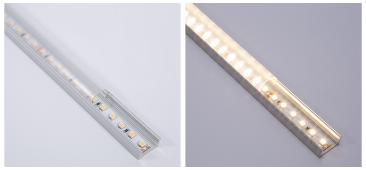 LED Strip Aluminum Profile U Channel Tube with PMMA Diffuser