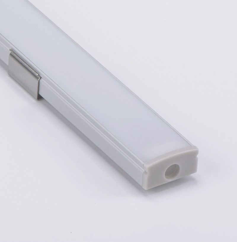 Slimline Wide - 8 mm - Anodized in Silver Aluminium LED Profile - 2 M