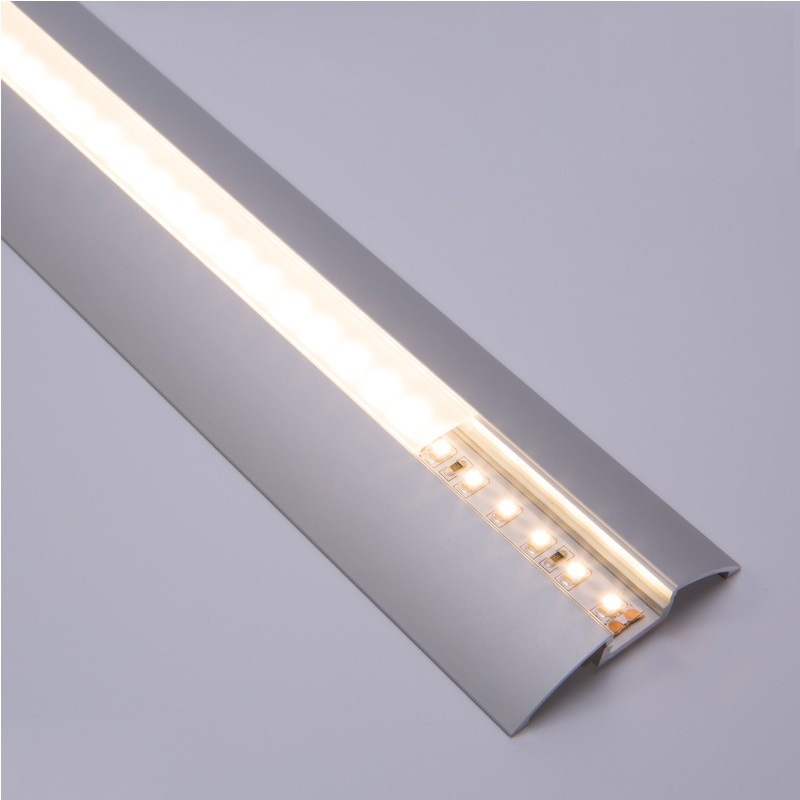 Waterproof IP67 Floor Mounted LED Profile, Opal UV Resistant PVC LED Mounting Profile for LED Strip