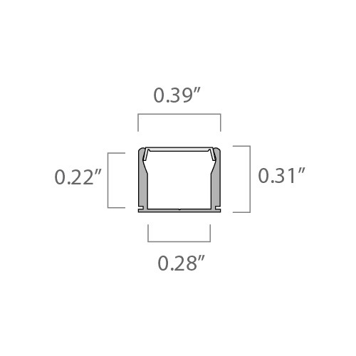 9X8mm Smallest Sized LED Strip Light Channel, Tiny Piko Aluminum Extrusion for LED Lighting