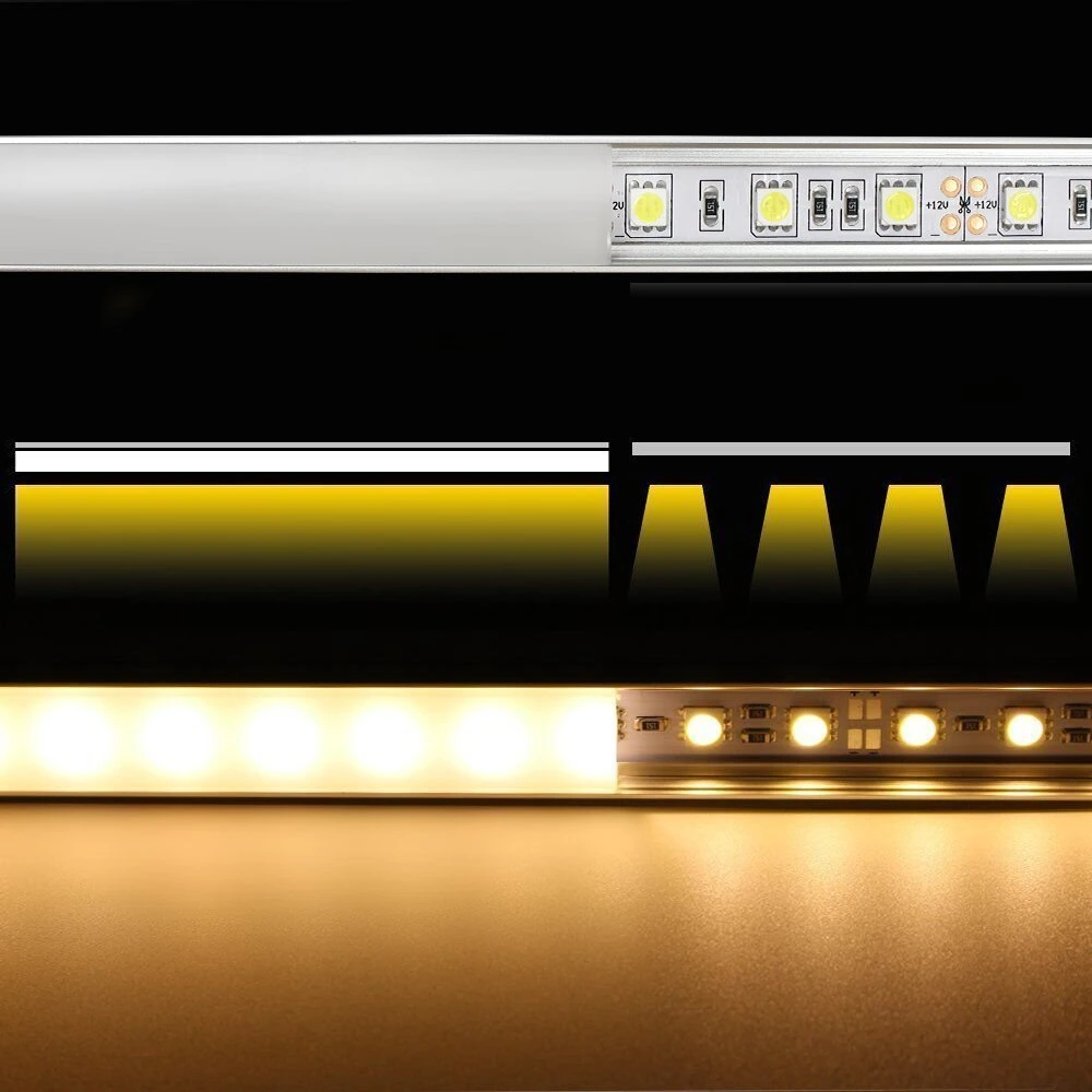 Suspended Aluminum LED Channel with Clear Lens 30 Degree Beam Angle