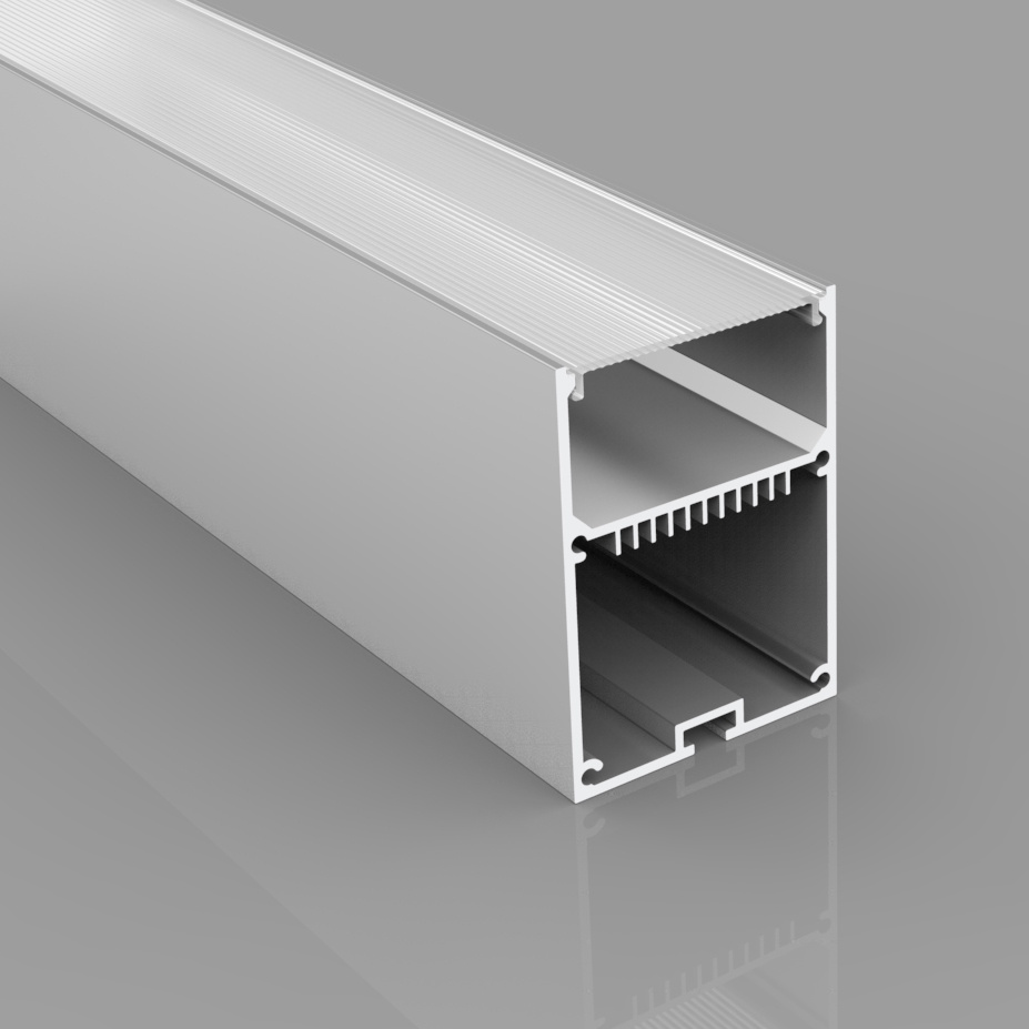 Luminaire Aluminium Profile Channel for LED Strip with Flat PC Cover, Clips Recessed Mounting for pendant Linear Lighting Installation