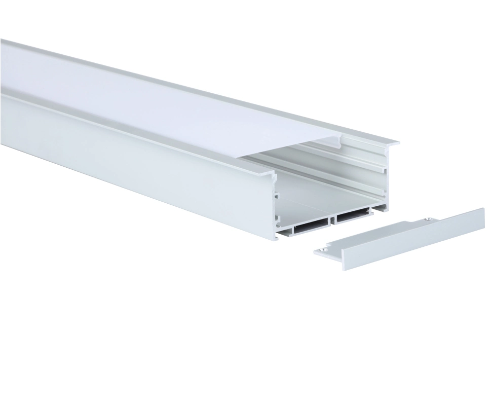 Big LED Aluminum Profile Extrusion Channel Profile LED Light 90mm Wide Recessed Profile