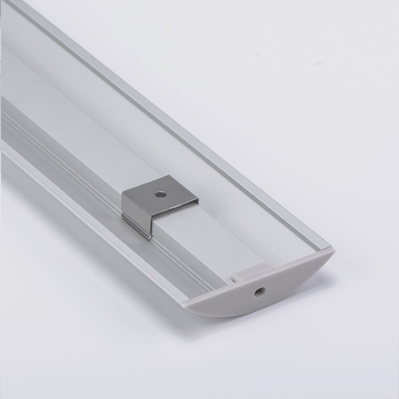 6063 T5 Series Aluminum Alloy Floor Recessed LED Profile Channel with Different Light Transmittance Cover