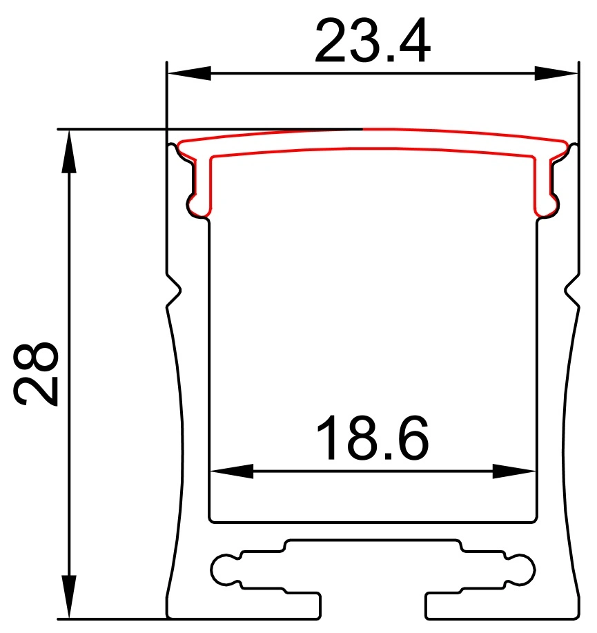 Architectural LED Aluminum Profile Plaster for Drywall/Pendant Light