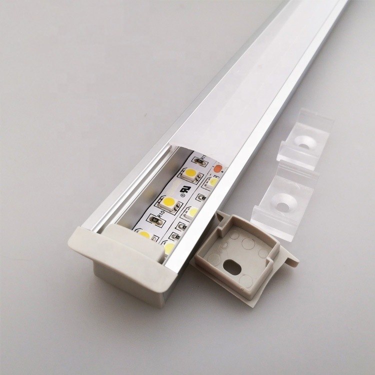 Customized Aluminum Alloy 6063 Recessed Mounted Aluminum LED Profile for SMD LED Strip Light Aluminum Extrusion