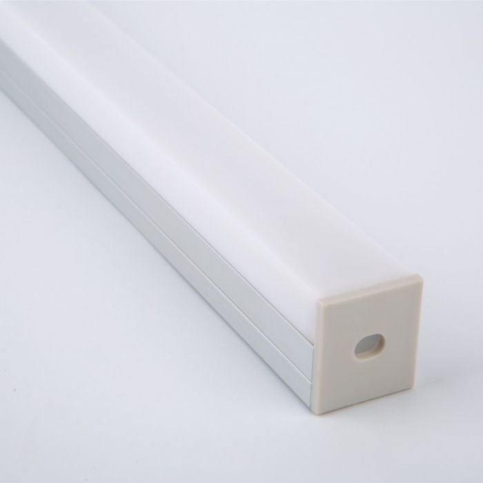 Tube Surface Mount Extrusion for LED Tape Aluminium Commercial Grade with a 3-Sided Frosted Cover