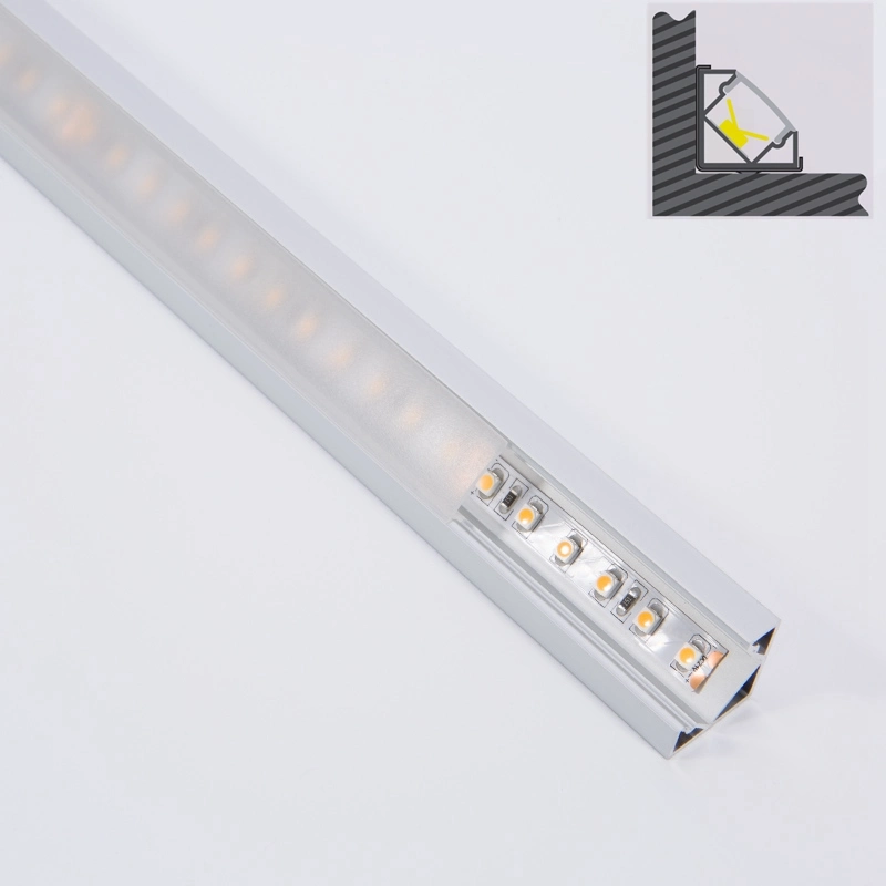 V Shape Corner Aluminum LED Profile for Kitchen Cabinet Lighting