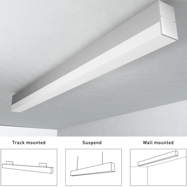 PC Cover up and Down Light LED Strip Profile Suspended LED Strip Extruded Aluminum LED Profile