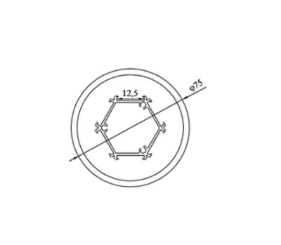 360 Degree Beam Angle Round Shape Suspended Tube LED Aluminum Profile