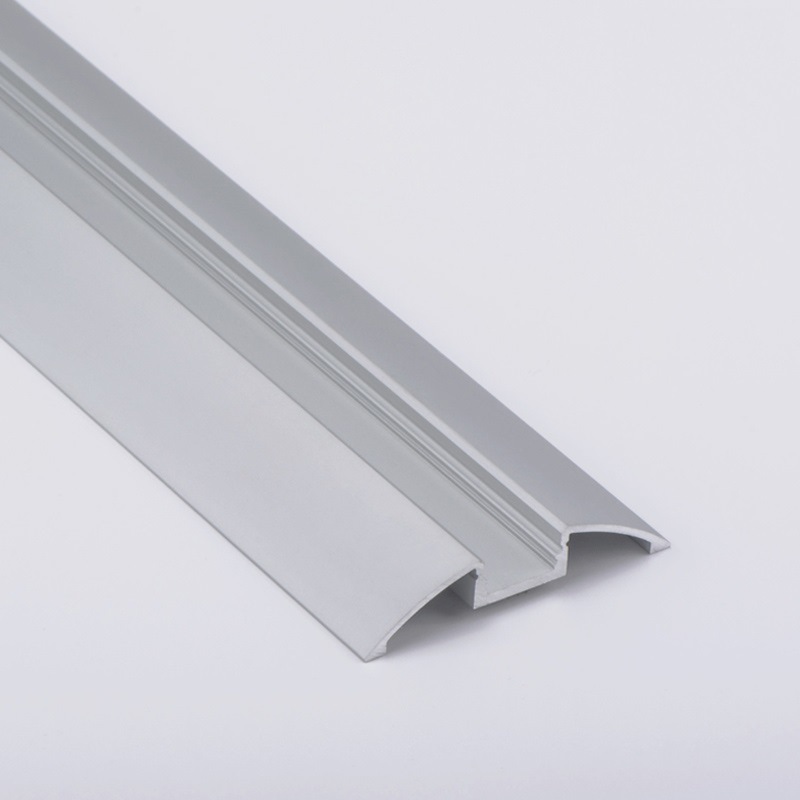 Waterproof IP67 Floor Mounted LED Profile, Opal UV Resistant PVC LED Mounting Profile for LED Strip